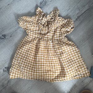 Yellow checked dress